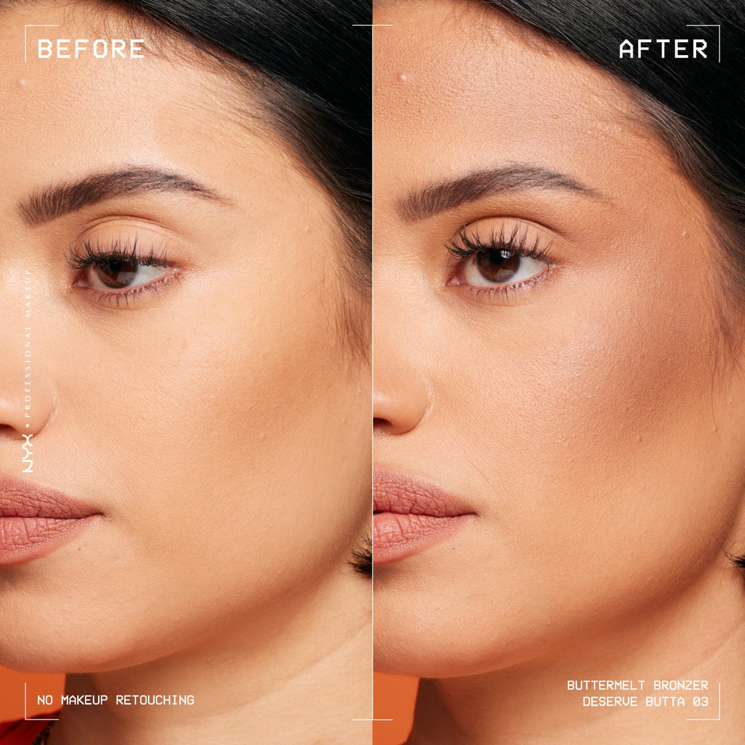 NYX PROFESSIONAL MAKEUP Matte Buttermelt Bronzer, Longwear Face Makeup with Up to 12 Hours of Wear, Vegan Formula 0.17 Ounce