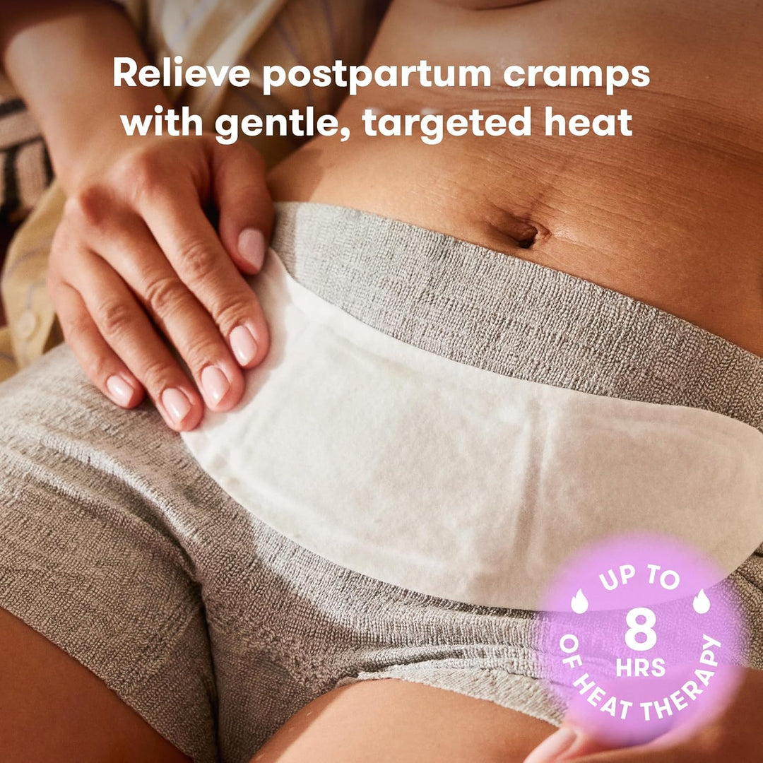 Frida Mom Uterine Recovery Patches, Heating Pad for After Birth Comfort, 8-Hours of Non-Medicated Heat Relief for Menstrual Cramping, Postpartum Essentials for New Moms, 6ct