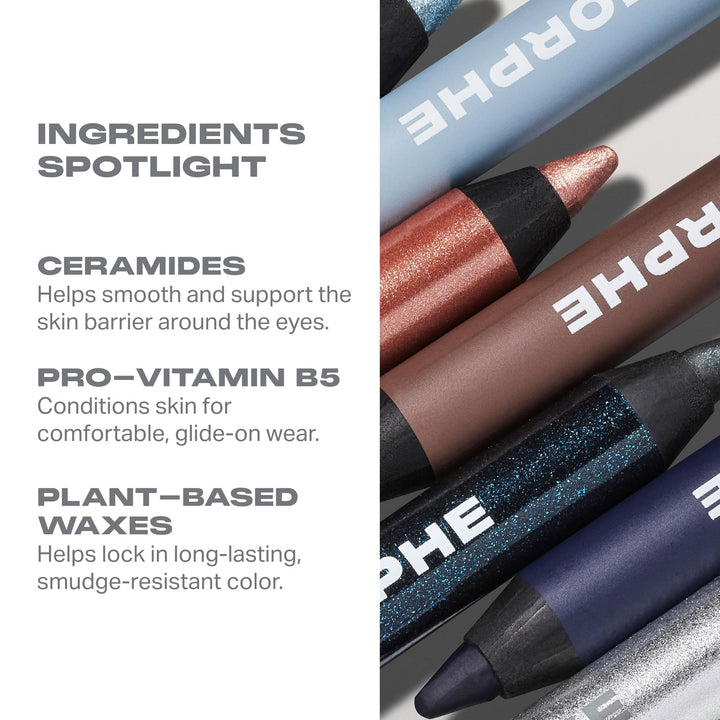 Morphe Bi-Liner Dual-Ended Gel Eyeliner Pencil - Matte &amp; Metallic Eye Liner Duo with Long Lasting Waterproof Color for Precise and Smoked Eye Makeup Looks
