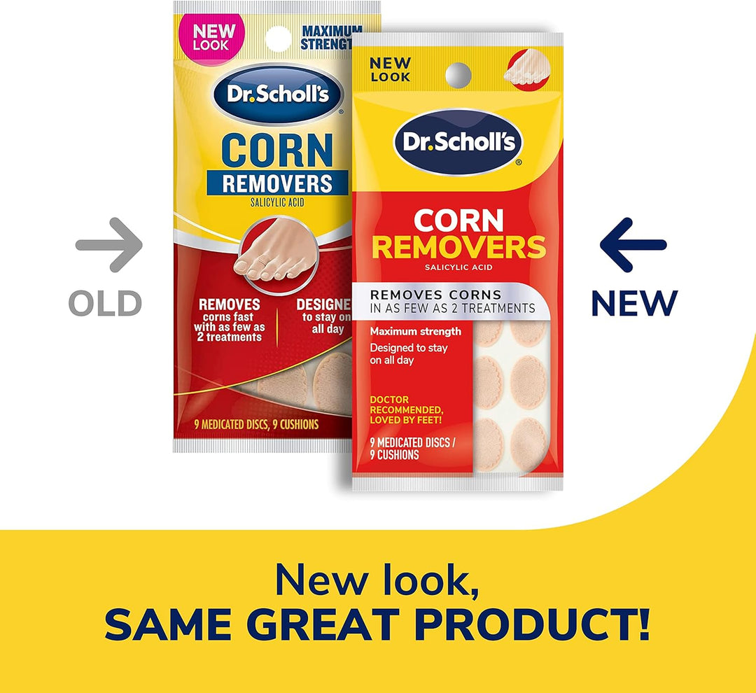Dr. Scholl's Corn REMOVERS, 9 Ct // Removes Corns in as Few as 2 Treatments, Maximum Strength, Stays on All Day