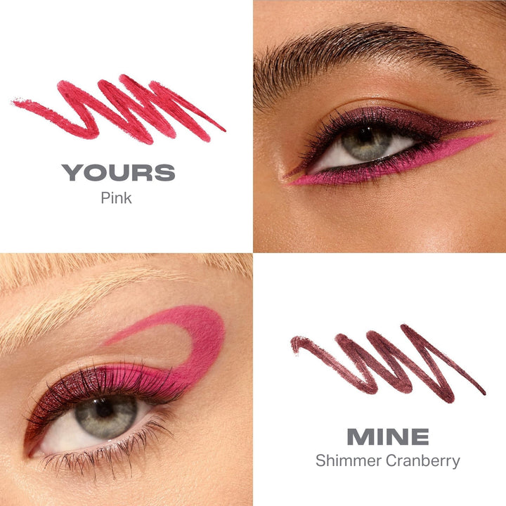 Morphe Bi-Liner Dual-Ended Gel Eyeliner Pencil - Matte &amp; Metallic Eye Liner Duo with Long Lasting Waterproof Color for Precise and Smoked Eye Makeup Looks