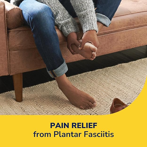 Dr. Scholl's Plantar Fasciitis Pain Patche with Hydrogel Flexible Technology, Clinically Tested 12-Hour Daily Pain Relief - Contours to Your Foot - with Lidocaine & Menthol, 1 Treatment