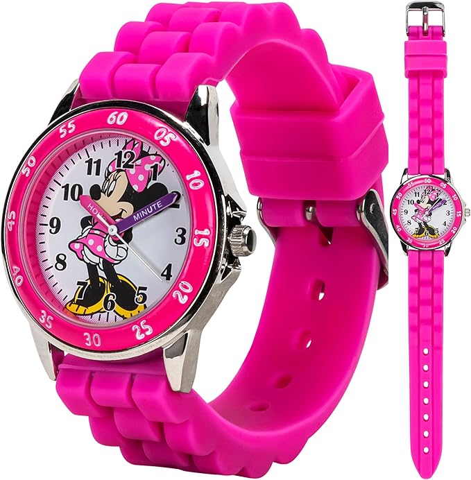 Minnie Mouse Kids' Analog Watch with Silver-Tone Casing MN1157