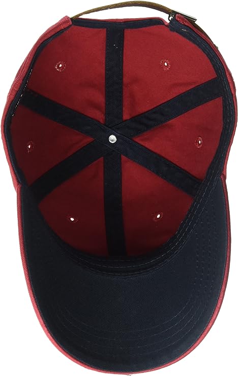 Tommy Hilfiger Men's Logo Dad Baseball Cap, Tommy Red, One Size