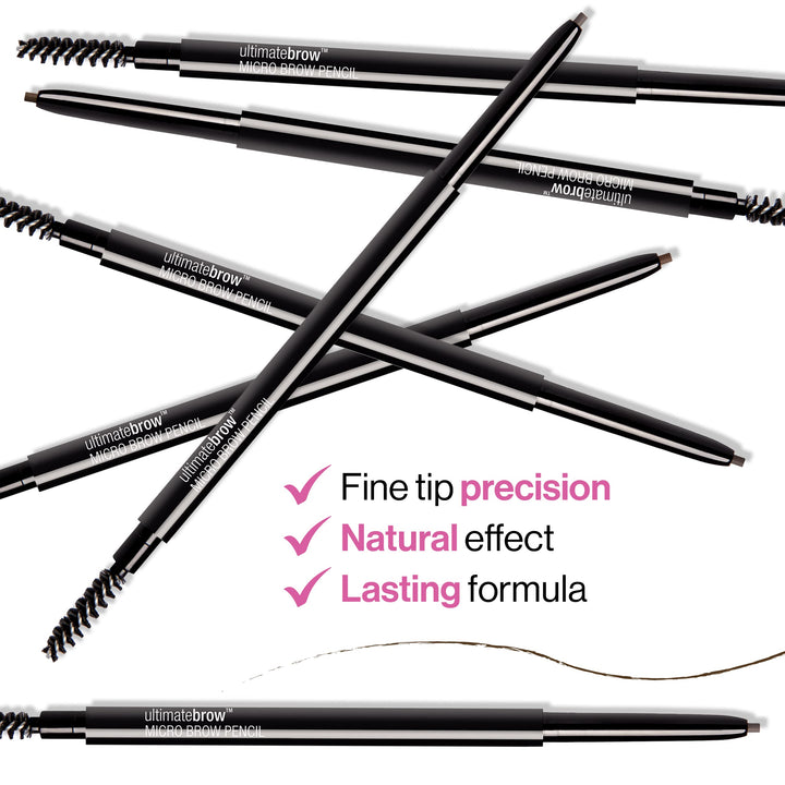 wet n wild Ultimate Brow Micro Eyebrow Retractable Pencil, Ultra Fine 1.5mm Tip, Draws Tiny Brow Hairs