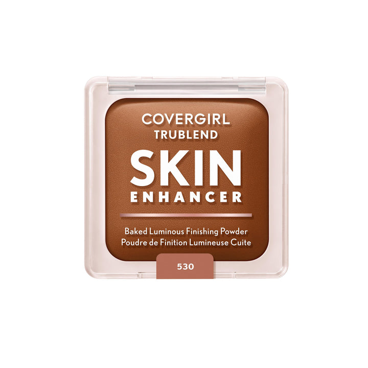 COVERGIRL TruBlend Skin Enhancer Baked Luminous Finishing Face Powder, with Hyaluronic Acid and White Rose Extract, Sheer &amp; Buildable