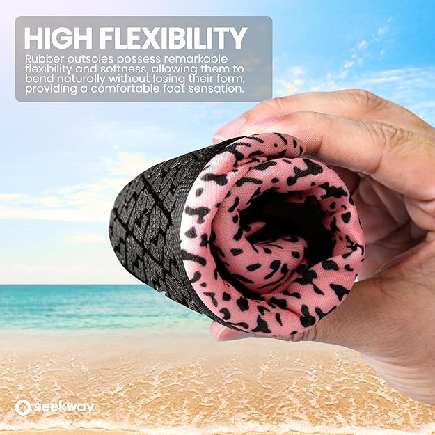 SEEKWAY Water Shoes Women Men Adult Quick-Dry Aqua Socks Barefoot Non Slip for Beach Swim River Pool Lake surf Black SK002