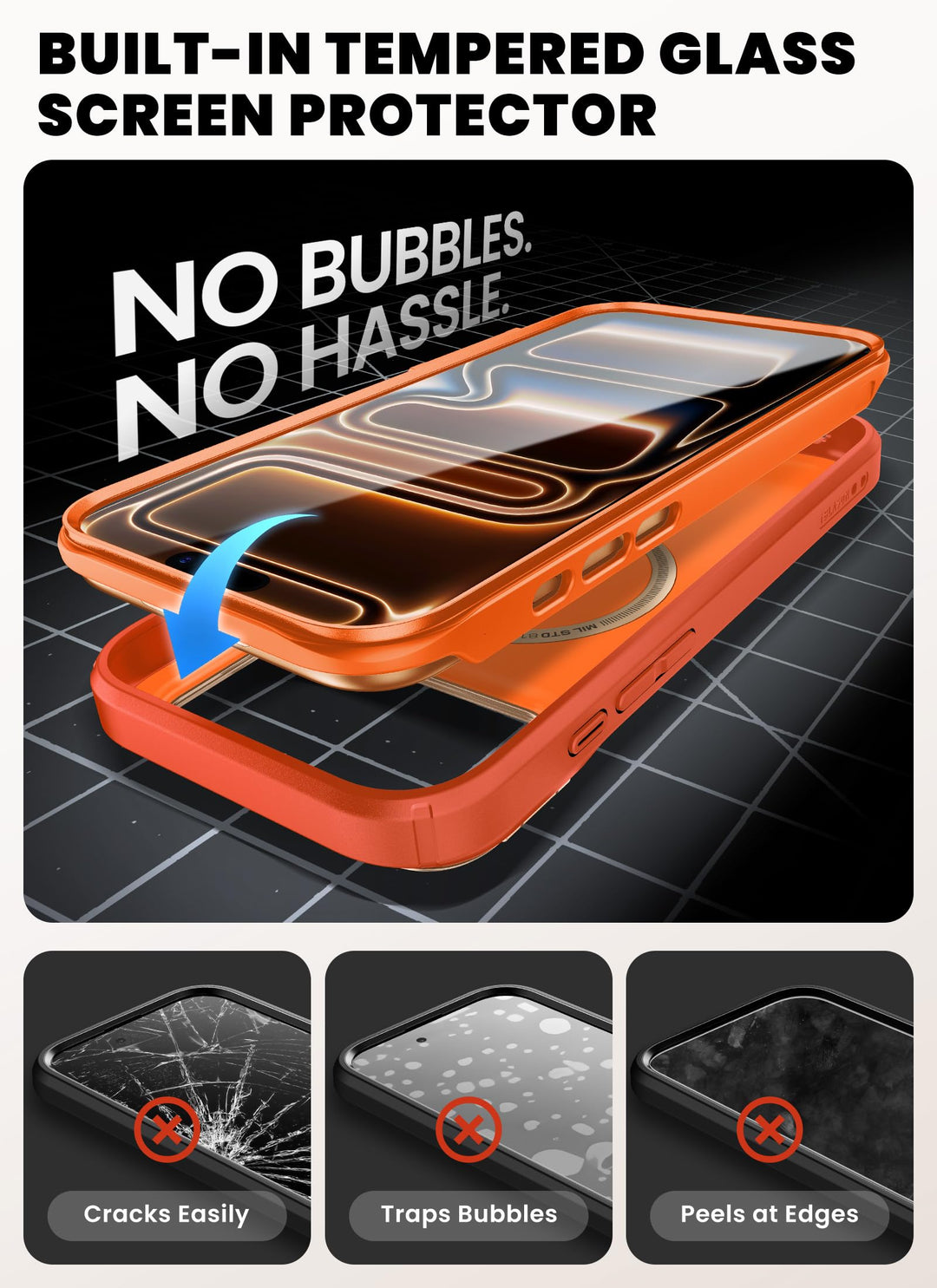 i-Blason Ares for iPhone 17 Pro Max Case with Stand [9H Tempered Glass Screen Protector][MagSafe Compatible] [Camera Control Button] Military-Grade Protection Full-Body Heavy Duty Magnetic Case