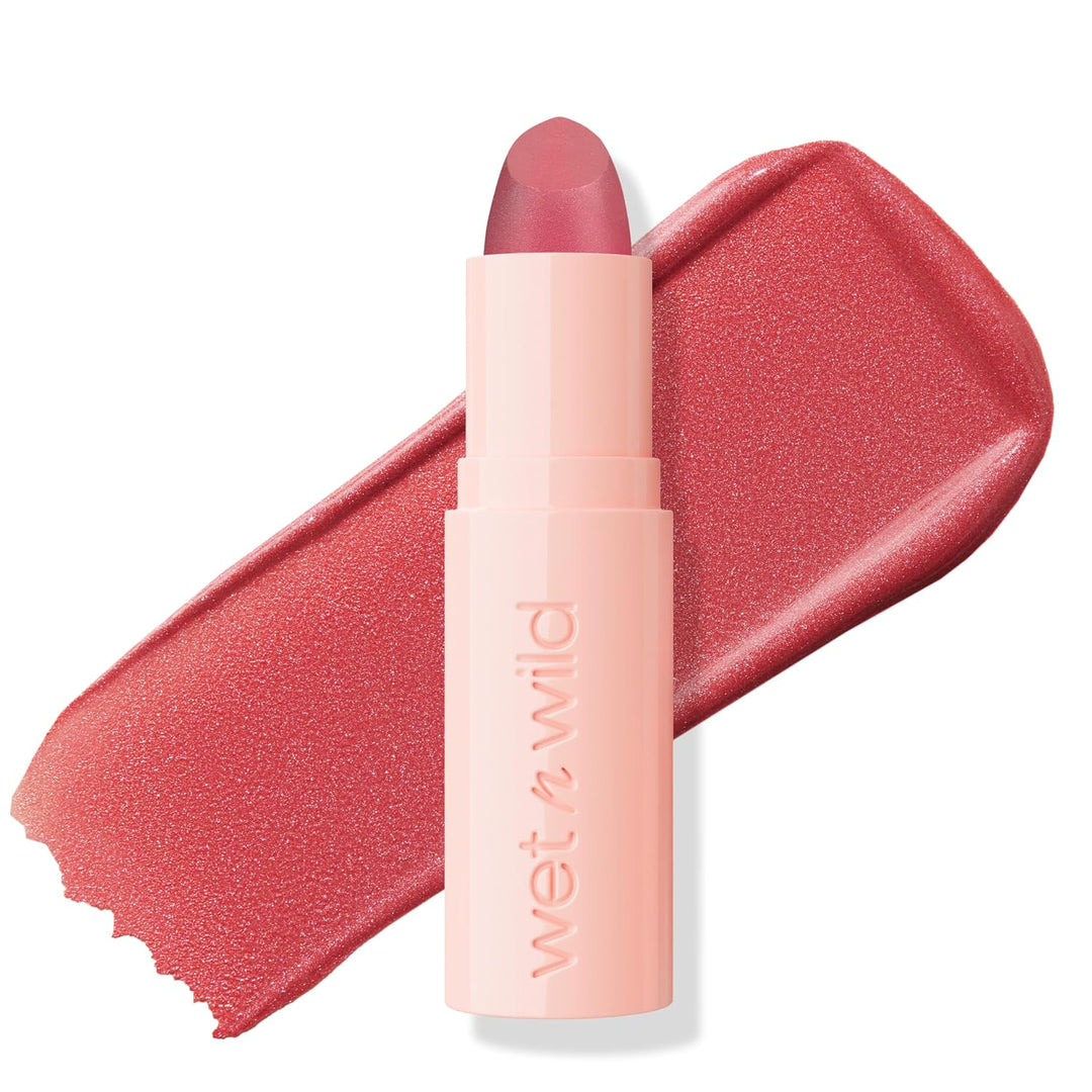 wet n wild Mega Last Rich Satin Lip Color, Rich Creamy Color with Satin Finish, Infused with Vitamin E &amp; Moisturizing Argan Oil, Lightweight, Silky-Smooth, Vegan &amp; Cruelty-Free