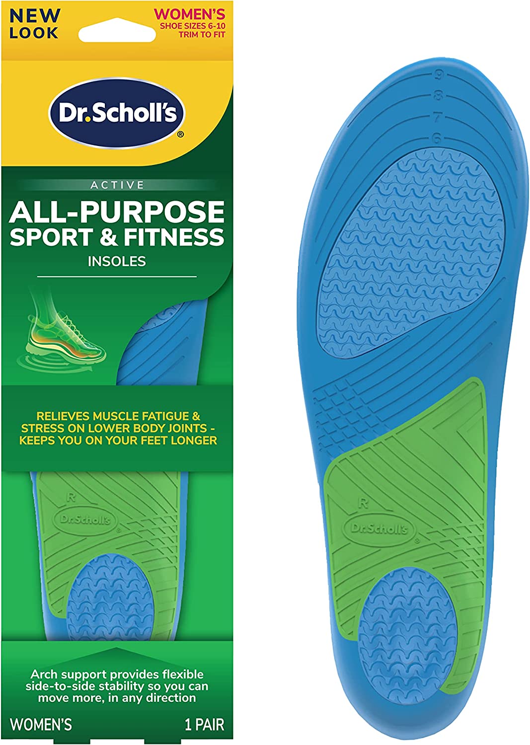 Dr. Scholl's All-Purpose Sport & Fitness Comfort Insoles 1 Pair, Trim to Fit - 3alababak