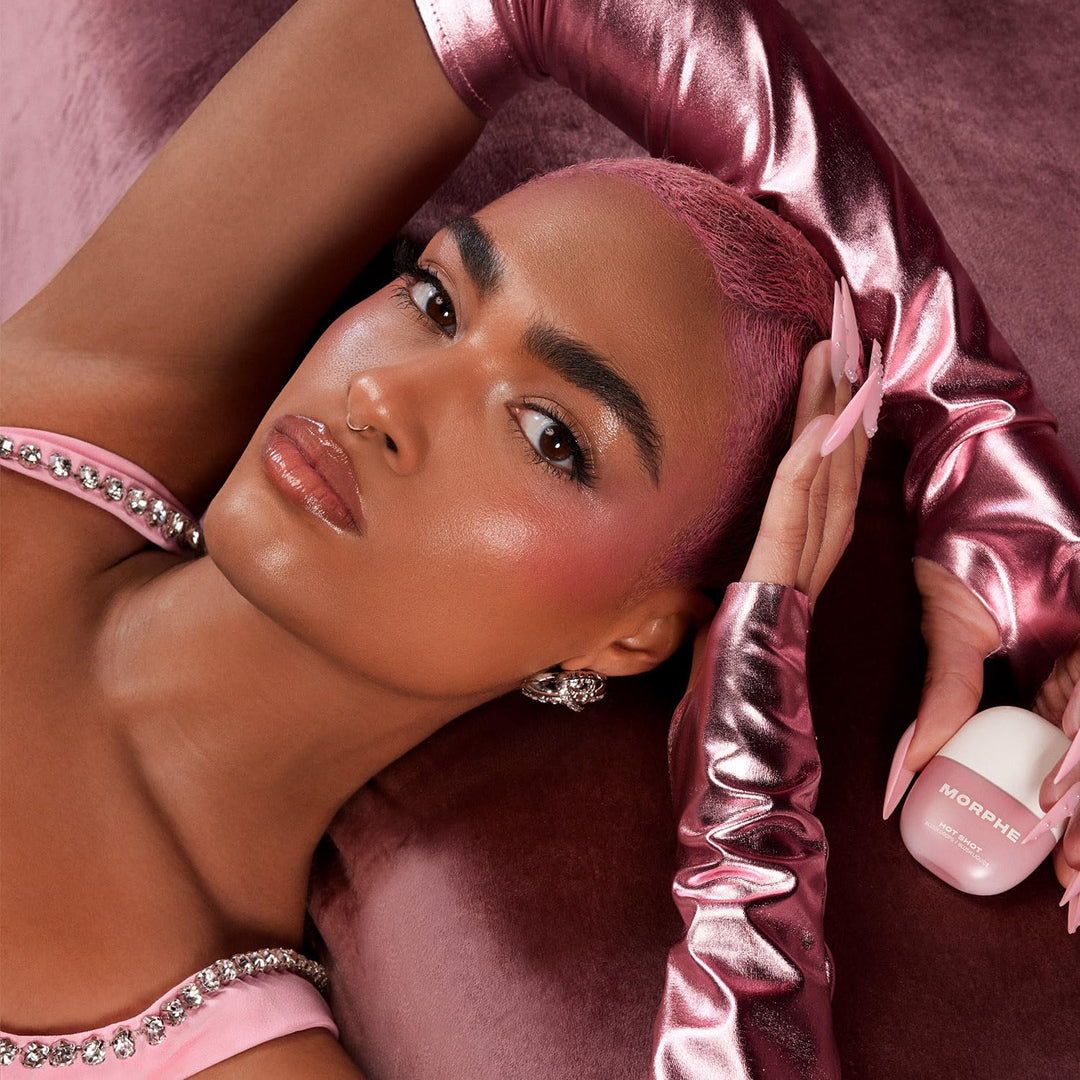 Morphe Hot Shot Blush Drops - Hydrating, Buildable Liquid Blush for Cheeks with Niacinamide and Antioxidants- Buildable, Waterweight Formula for a Natural Finish (0.5 Fl Oz)