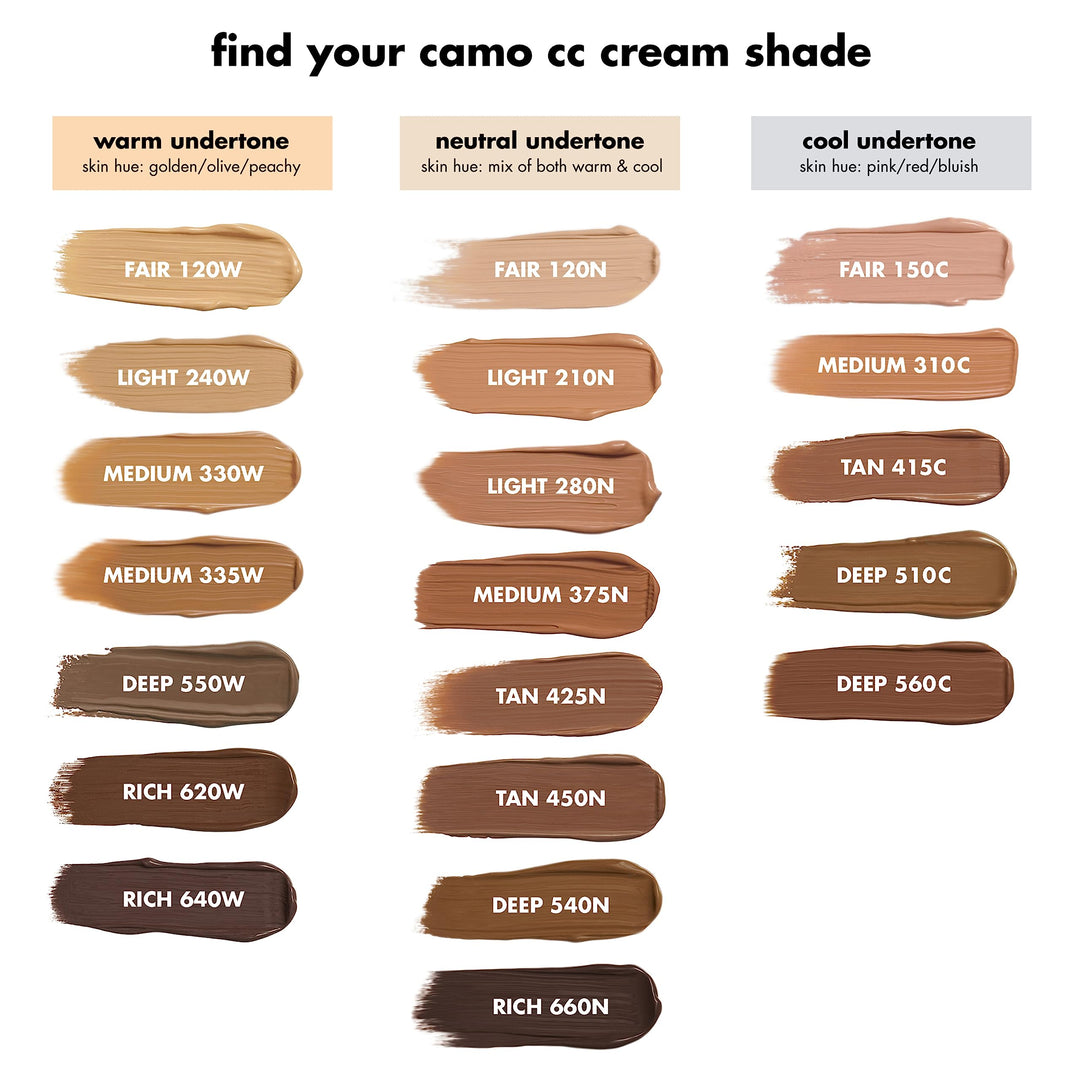 e.l.f. Camo CC Cream, Color Correcting Medium-To-Full Coverage Foundation with SPF 30, Light 210 N, 1.0 Oz (30g)
