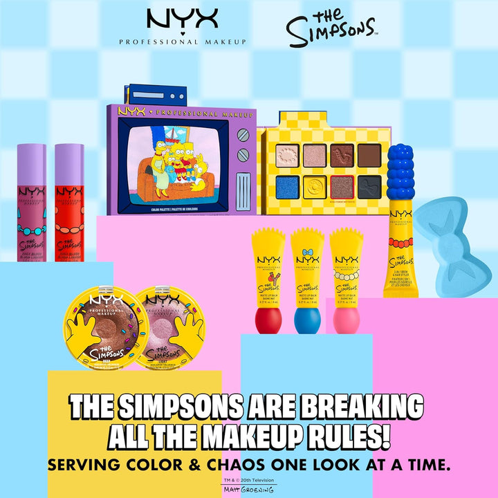 NYX PROFESSIONAL MAKEUP صمغ ميغا مارج سيمبسون، جل حواجب وعصا تصفيف شعر 2 في 1 مع تثبيت قوي، تعاون مع عائلة سيمبسون، نباتي ولم يختبر على الحيوانات