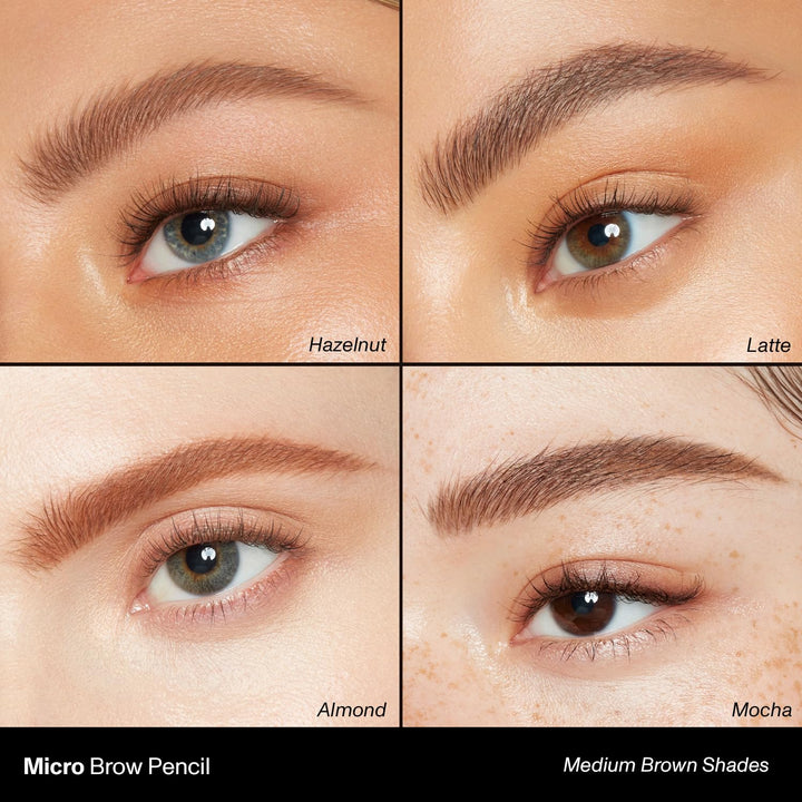 Morphe Micro Dual Eyebrow Pencil - Dual-Ended Brow Pencil Featuring a Retractable, Ultra-Precise, Pointed Tip - Richly Pigmented, Smooth-Gliding, Long-Lasting Wax Formula