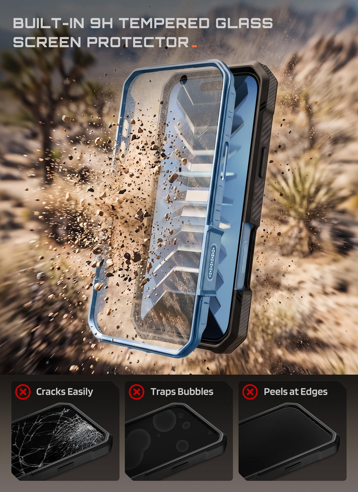 جراب SUPCASE لهاتف iPhone 18 Pro / iPhone 17 Pro، حماية فائقة مع واقي شاشة زجاجي، زر التحكم بالكاميرا، حامل مغناطيسي، متوافق مع MagSafe، جراب حماية كامل للجسم Unicorn Beetle Grip Pro