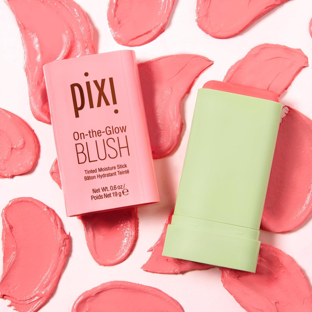 Pixi On-the-Glow Blush Stick , Hydrating Tinted Moisture Stick for Cheeks and Lips with Ginseng, Aloe Vera and Fruit Extracts, Twist-Up Design, Paraben-Free, 19g / 0.6 oz
