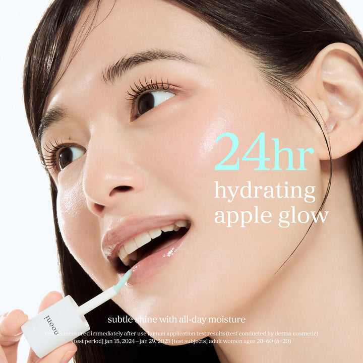 NOONI Korean Lip Oil - Applemint | Long-Lasting, Moisturizing, Plumping, Revitalizing for Dry Lips, Waterproof, No Peel Off, Hydrating, Nourishing Crystal Clear Lip Stain, 0.12 FL Oz