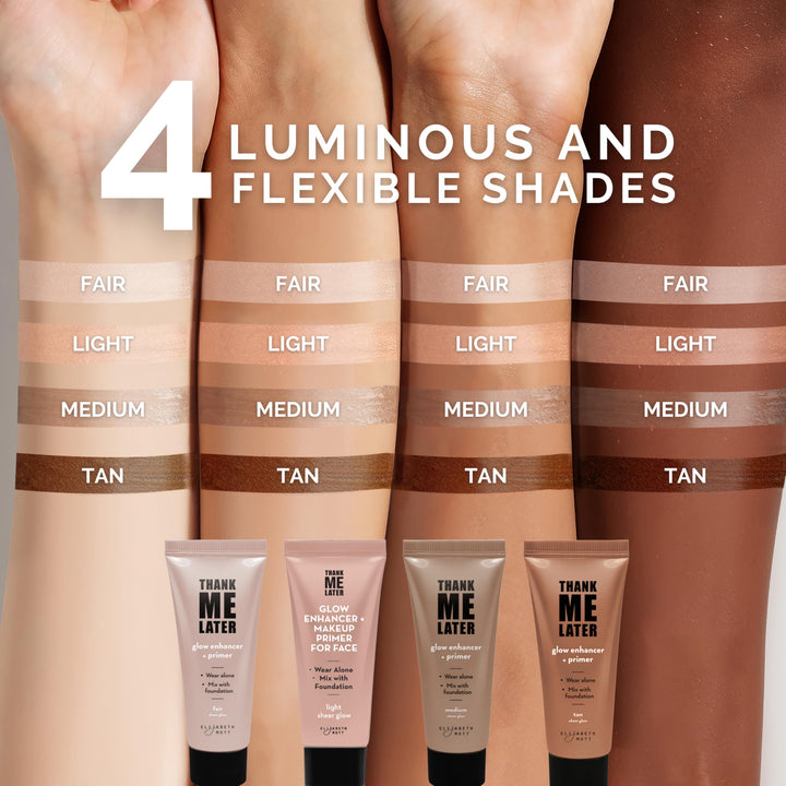 Elizabeth Mott Thank Me Later Glow Enhancer - Hydrating Face Primer &amp; Highlighter for Radiant Skin, Vegan &amp; Cruelty-Free, No Sulfates, Parabens, or Phthalates  - 30g