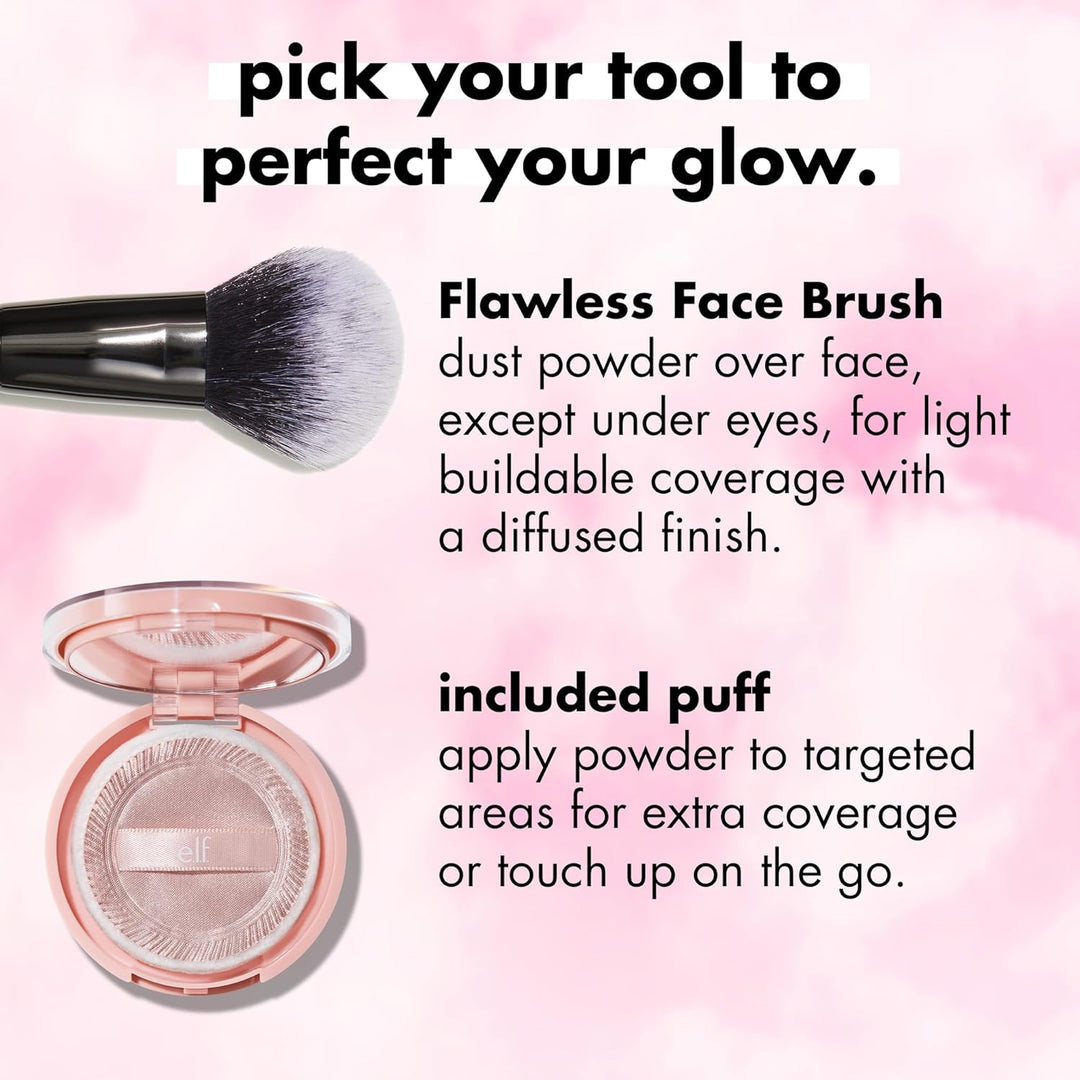 e.l.f. Halo Glow Powder Filter, Ultra-fine Finishing Powder, Smooths The Look of Pores &amp; Fine Lines, Creates A Soft-Focus Glow, Vegan &amp; Cruelty-Free