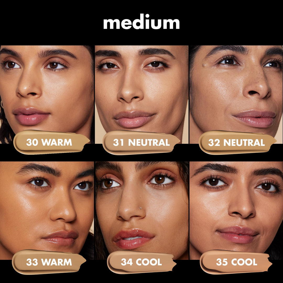 e.l.f. Soft Glam Foundation, Medium Coverage, Long-Lasting & Buildable Foundation For A Smooth, Satin Finish, Vegan & Cruelty-Free, 32 Medium Neutral