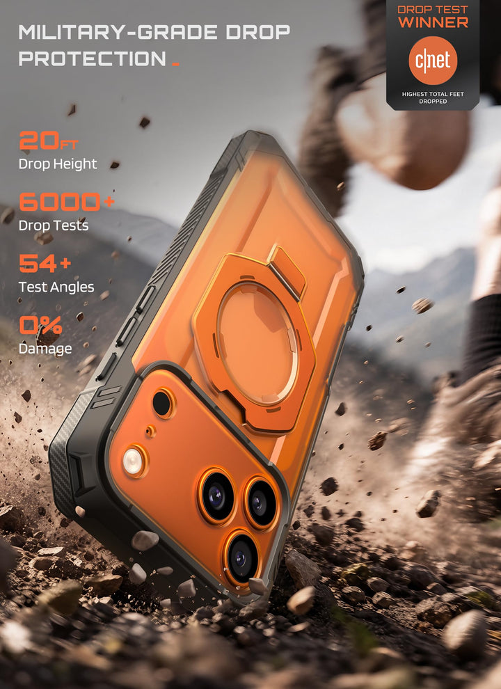 جراب SUPCASE لهاتف iPhone 18 Pro / iPhone 17 Pro، حماية فائقة مع واقي شاشة زجاجي، زر التحكم بالكاميرا، حامل مغناطيسي، متوافق مع MagSafe، جراب حماية كامل للجسم Unicorn Beetle Grip Pro