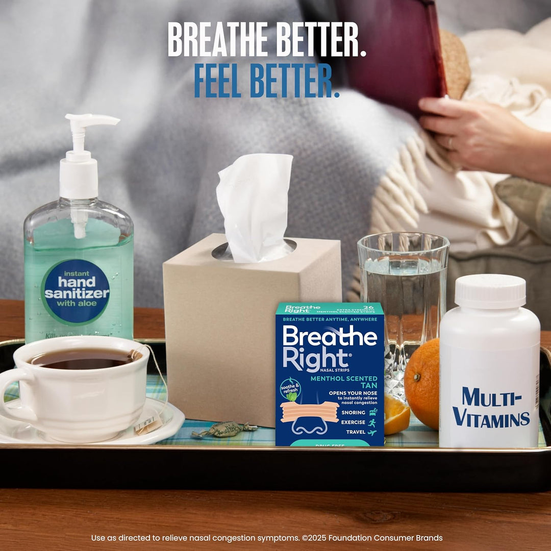 Breathe Right Extra Strength, Nasal Strips, Drug Free Nasal Congestion Relief for Better Breathing, Help Relieve Snoring, 26ct
