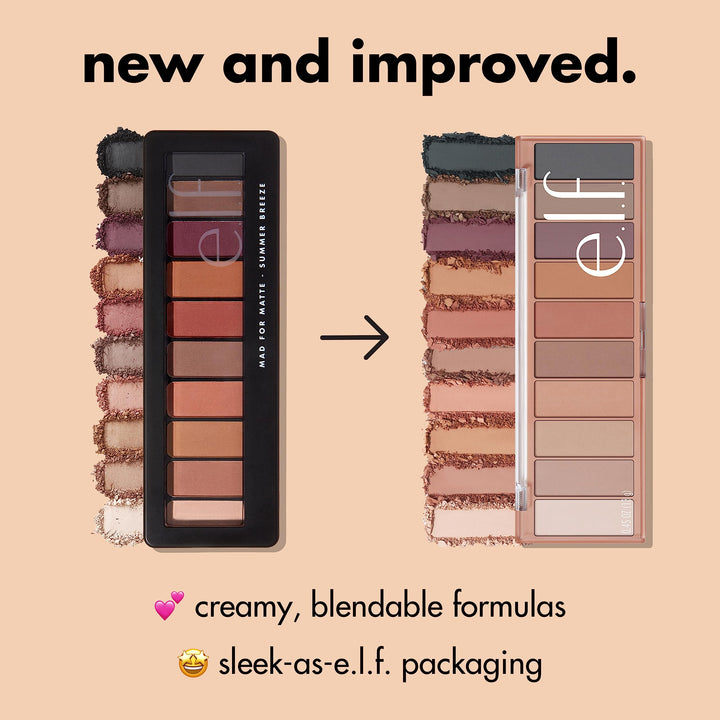 e.l.f. Perfect 10 Eyeshadow Palette, Ten Ultra-pigmented Neutral Shades, Blendable Formula, Vegan & Cruelty-free