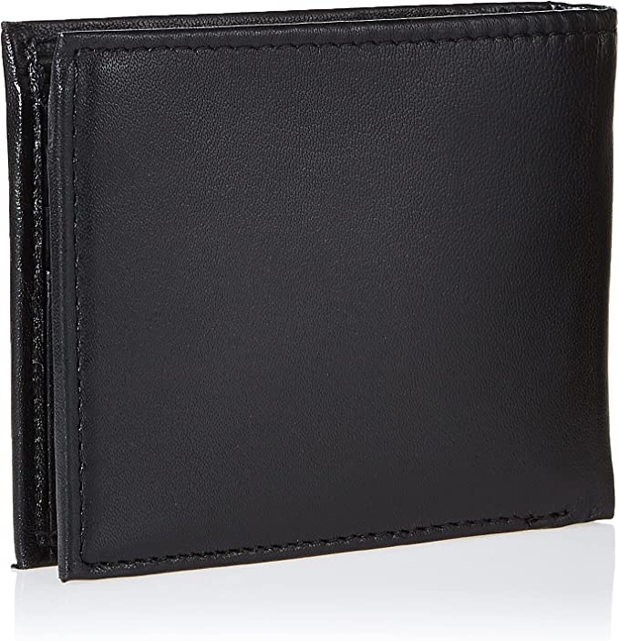 Tommy Hilfiger 31TL25X020 Men's Genuine Leather Slim Bifold Wallet with Coin Pocket - 3alababak
