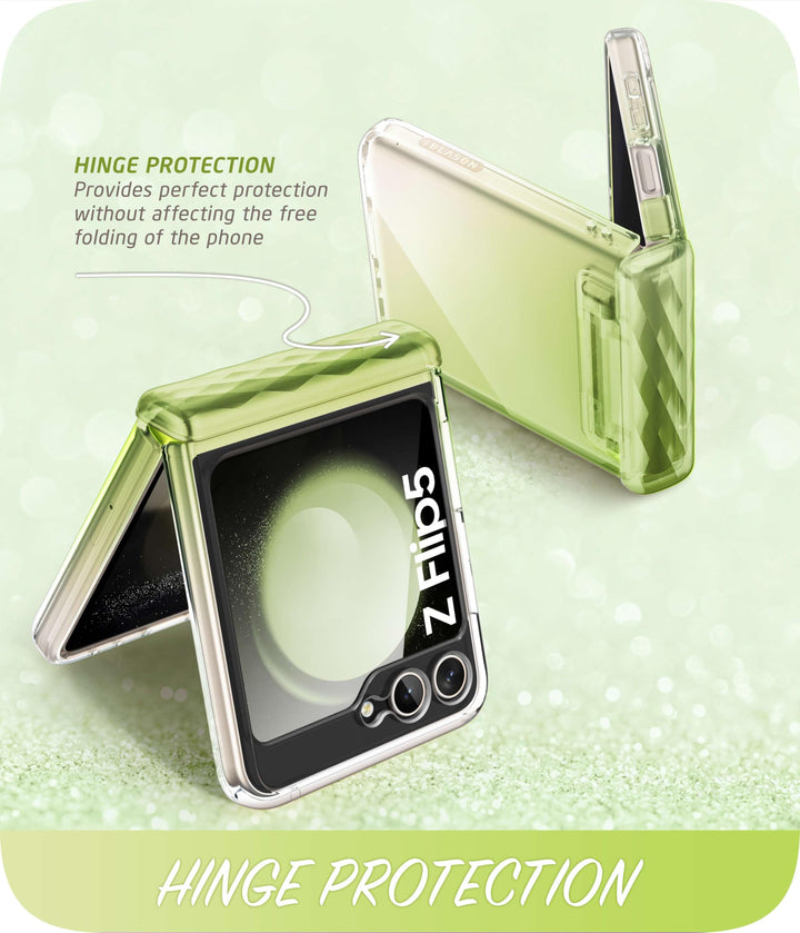 i-Blason Cosmo for Samsung Galaxy Z Flip 5 Case with Hinge Protection, [Built-in Front Screen Protector] Slim Stylish Protective Case
