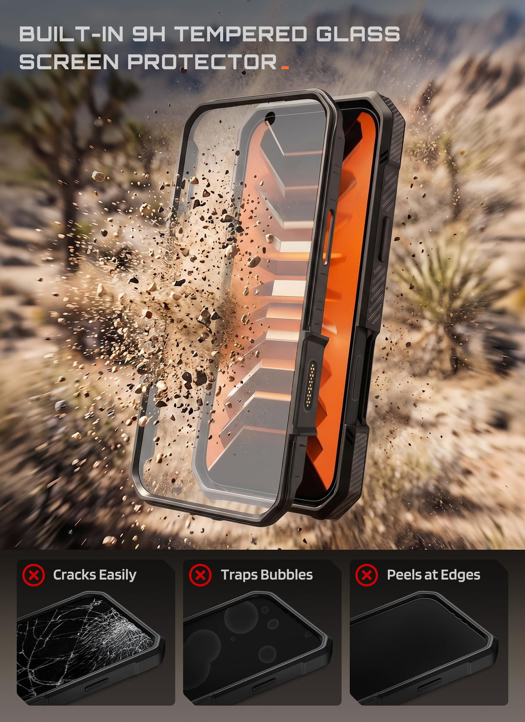 جراب SUPCASE لهاتف iPhone 18 Pro / iPhone 17 Pro، حماية فائقة مع واقي شاشة زجاجي، زر التحكم بالكاميرا، حامل مغناطيسي، متوافق مع MagSafe، جراب حماية كامل للجسم Unicorn Beetle Grip Pro
