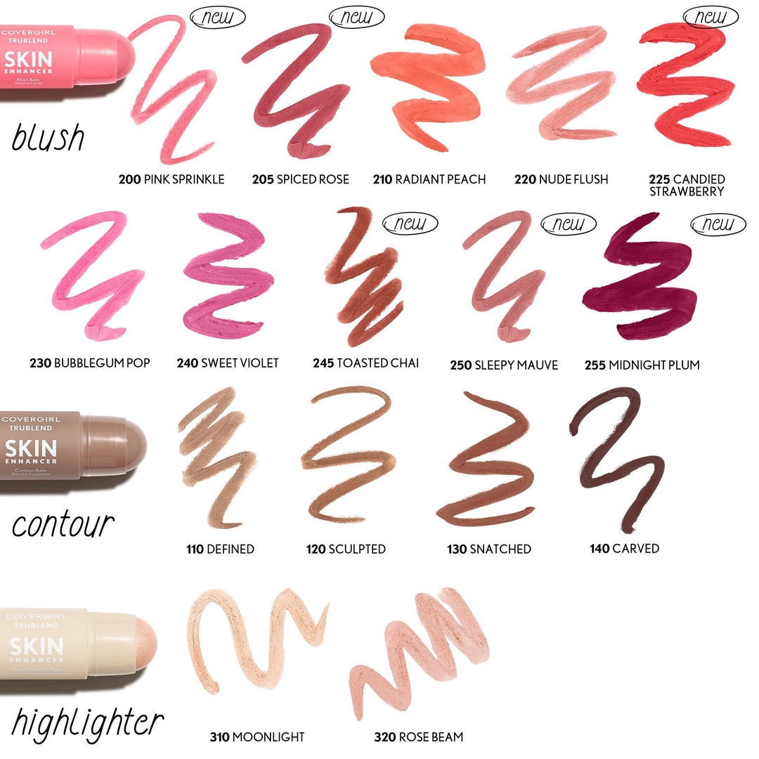 COVERGIRL Trublend Skin Enhancer Blush Balm Stick, Vegan Formula, Easy to Use, Glides on Effortlessly, Non-Greasy, Doesn&