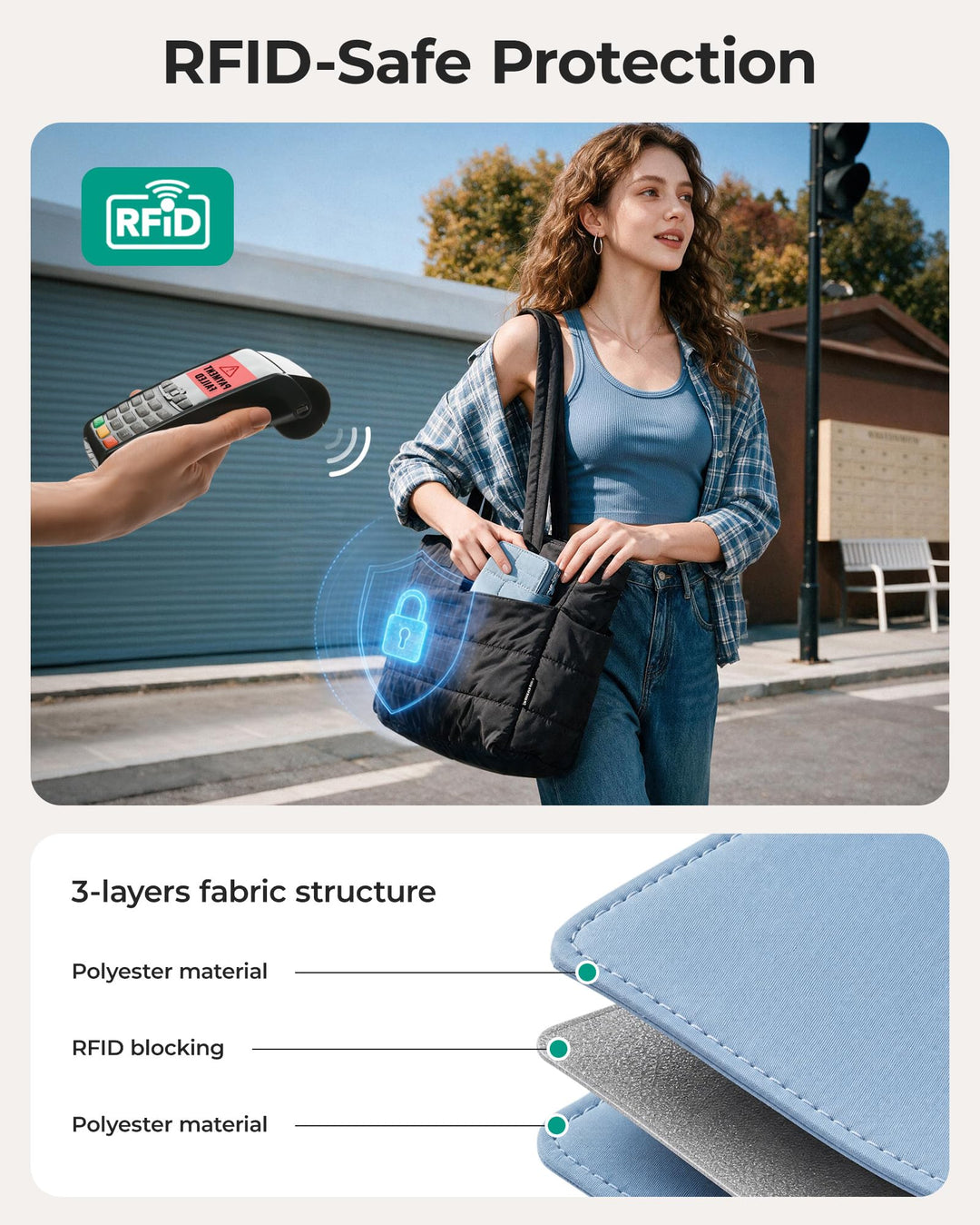 محفظة نسائية من BAGSMART، محفظة ثنائية الطي مبطنة بنظام حجب RFID لحماية البطاقات، محفظة بطاقات ائتمان، محفظة صغيرة للعملات المعدنية، تحتوي على 11 فتحة للبطاقات، حجرة للنقود، وجيب بسحاب للعملات المعدنية مع نافذة شفافة للهوية.