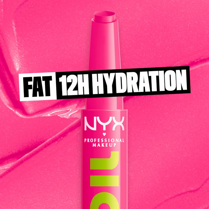 NYX PROFESSIONAL MAKEUP Fat Oil Slick Click, Lightweight, Buildable, Pigmented Vegan Lip Balm