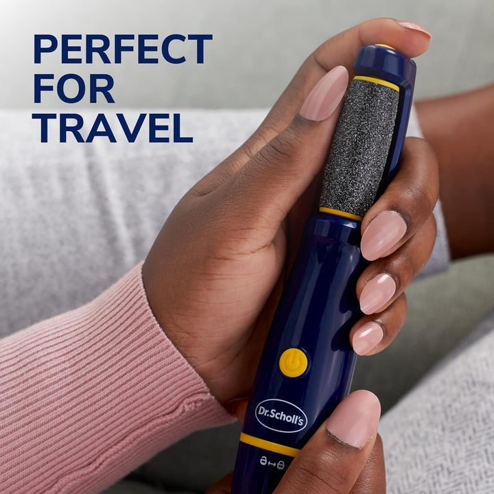 Dr. Scholl's Callus Remover Electronic Foot File, Electric Hard Skin Removal for Feet, Effortless Soft Smooth Skin in Minutes.