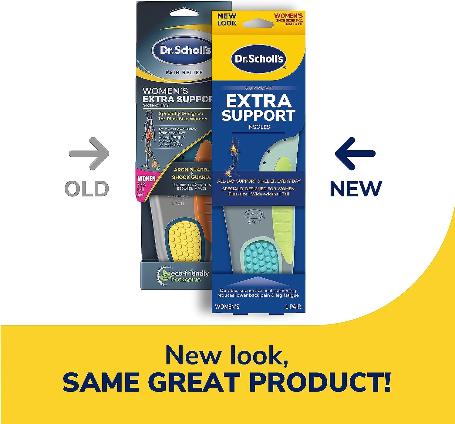 Dr. Scholl's Extra Support Insoles for Women, Size 6-11, 1 Pair, Trim to Fit Inserts - 3alababak