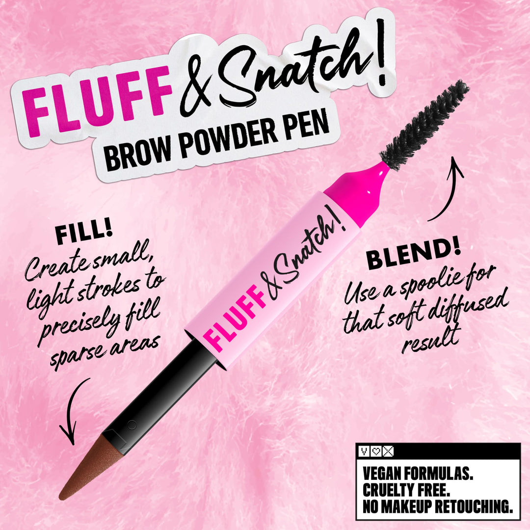 NYX PROFESSIONAL MAKEUP Fluff &amp; Snatch Brow Powder Pen, Cream To Powder Eyebrow Pen For Soft, Defined Brows, Smudge and Transfer-Resistant Formula
