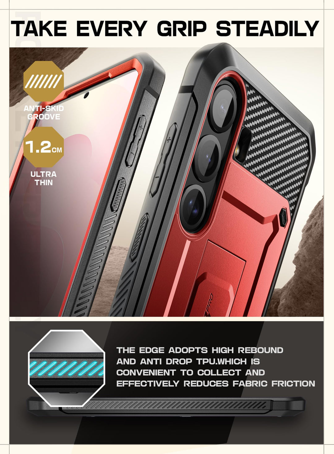 SUPCASE for Samsung Galaxy S25 Plus Case with Stand (Unicorn Beetle Pro), [2 Front Frames] [Built-in Screen Protector & Belt-Clip] Military-Grade Protection Phone Case for Galaxy S25 Plus 6.7"