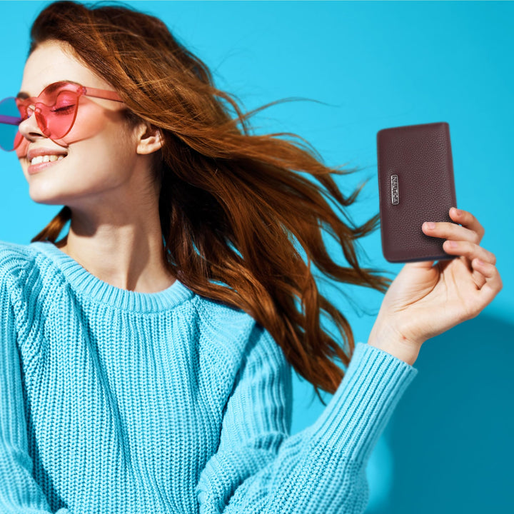 Nautica Seaside Slim Womens Wallet RFID Blocking Credit Card Holder, Coin Purse, Checkbook Organizer Clutch, Small Vegan Leather Wallet for Travel