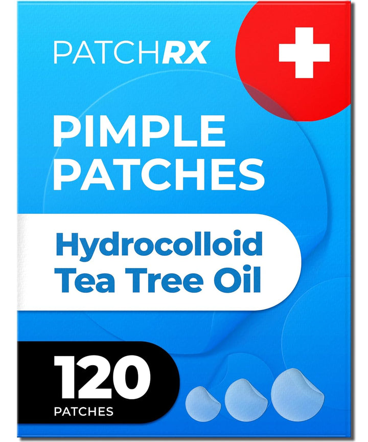 Pimple Patches for Face (120 Patches), Hydrocolloid Acne Patches with Tea Tree Oil, Pimple Patch Pimple Stickers - Hydrocolloid Patch Acne Dots - Acne Pimple Patches For Face - Zit Patches