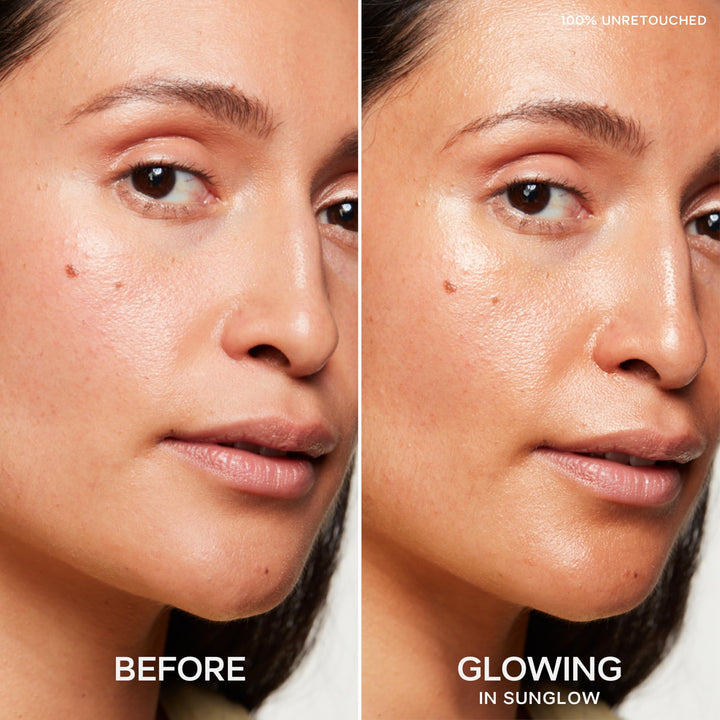 Saie Mini Glowy Super Gel Lightweight Illuminator - Luminizer + Makeup Primer for Glowing Skin - Enriched with Vitamin C + Hydrating Squalane Oil