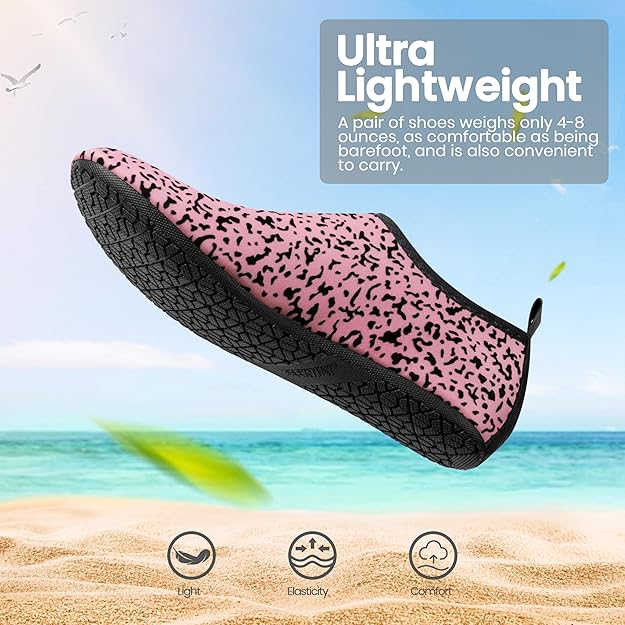 SEEKWAY Water Shoes Women Men Adult Quick-Dry Aqua Socks Barefoot Non Slip for Beach Swim River Pool Lake surf Black SK002