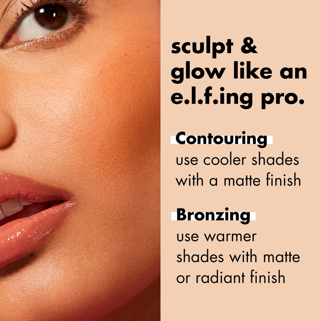 e.l.f. Primer-Infused Bronzer, Long-Lasting, Lightweight &amp; Buildable Powder Bronzer, Delivers A Matte Finish, Vegan &amp; Cruelty-Free