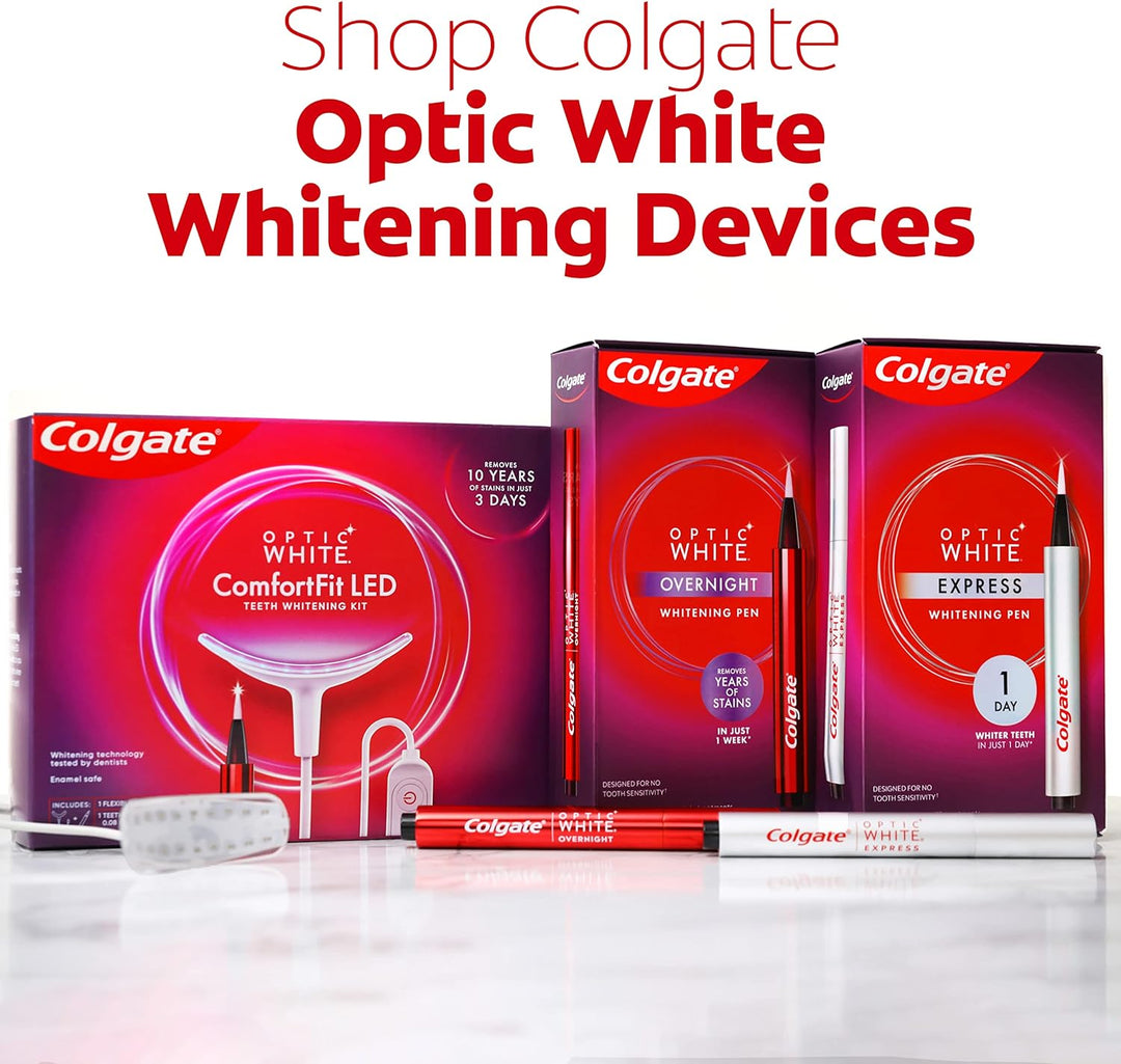 Colgate Optic White Overnight Teeth Whitening Pen, Teeth Stain Remover to Whiten Teeth, 35 Nightly Treatments