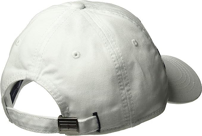 Tommy Hilfiger Men’s Cotton Avery Adjustable Baseball Cap - Bright White - 3alababak