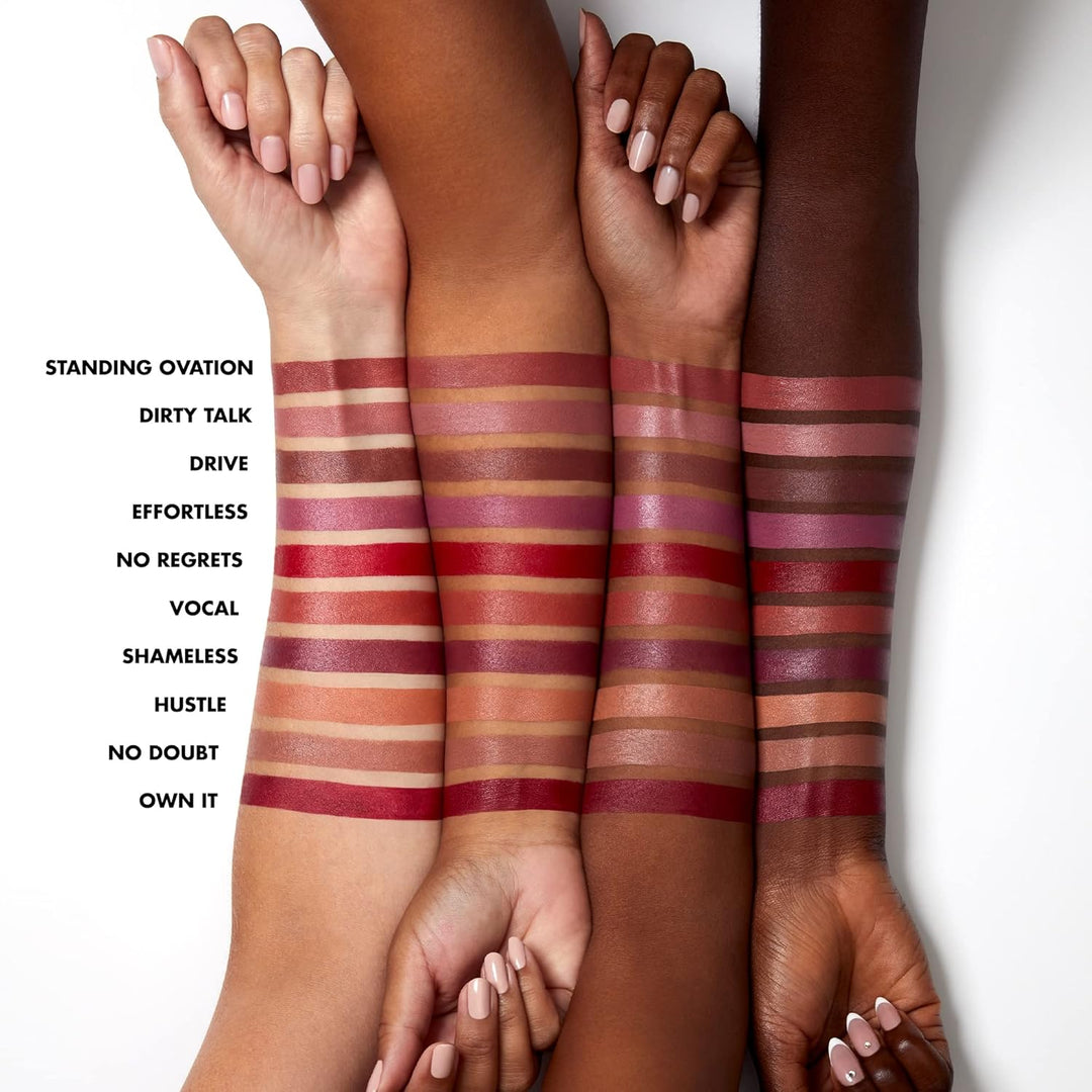 e.l.f. O Face Satin Lipstick, Richly Pigmented, Nourishing &amp; Long-Lasting Creamy Lipstick, Infused With Jojoba, Vegan &amp; Cruelty-Free, Own It