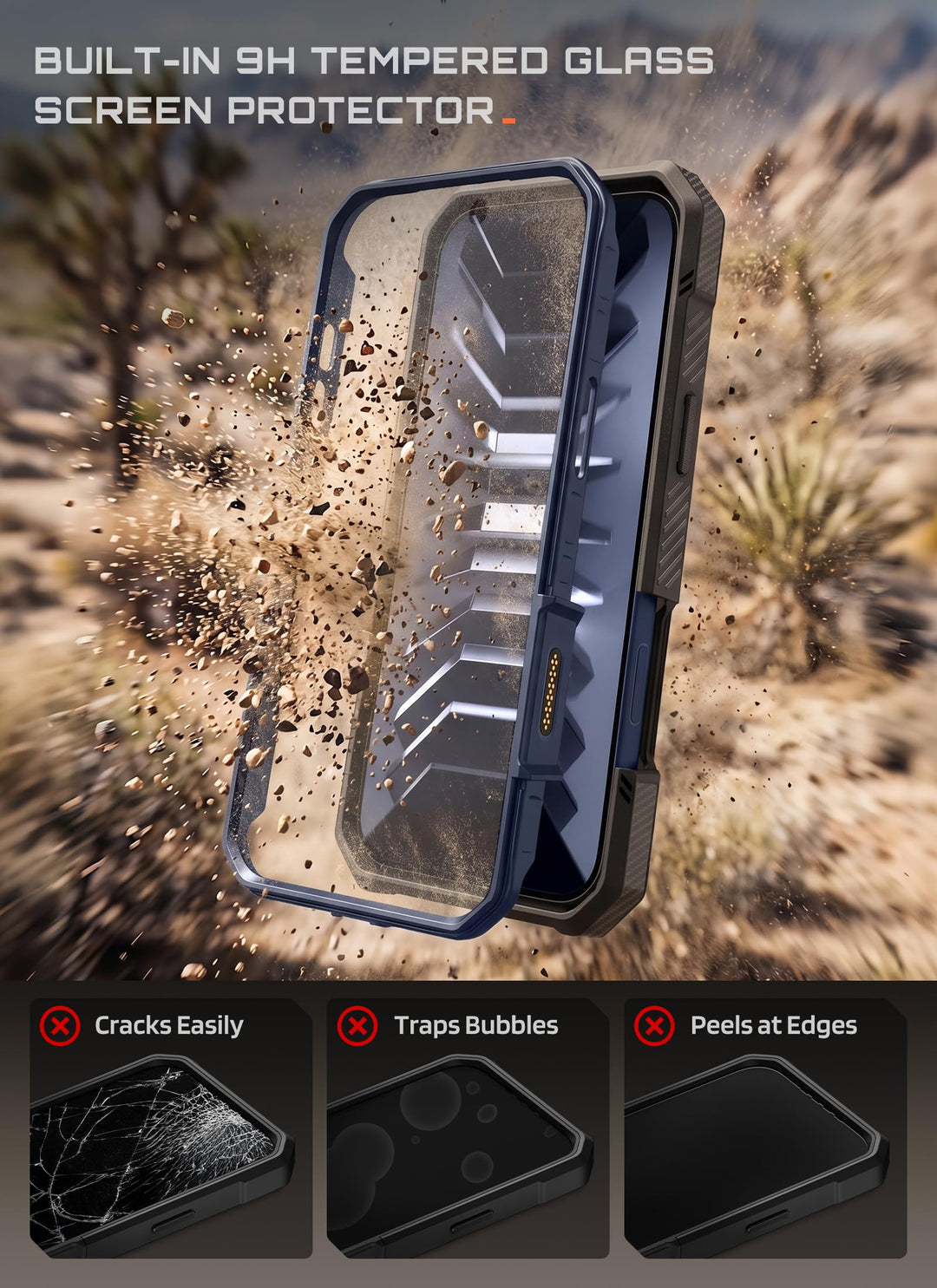 جراب SUPCASE لهاتف iPhone 18 Pro / iPhone 17 Pro، حماية فائقة مع واقي شاشة زجاجي، زر التحكم بالكاميرا، حامل مغناطيسي، متوافق مع MagSafe، جراب حماية كامل للجسم Unicorn Beetle Grip Pro