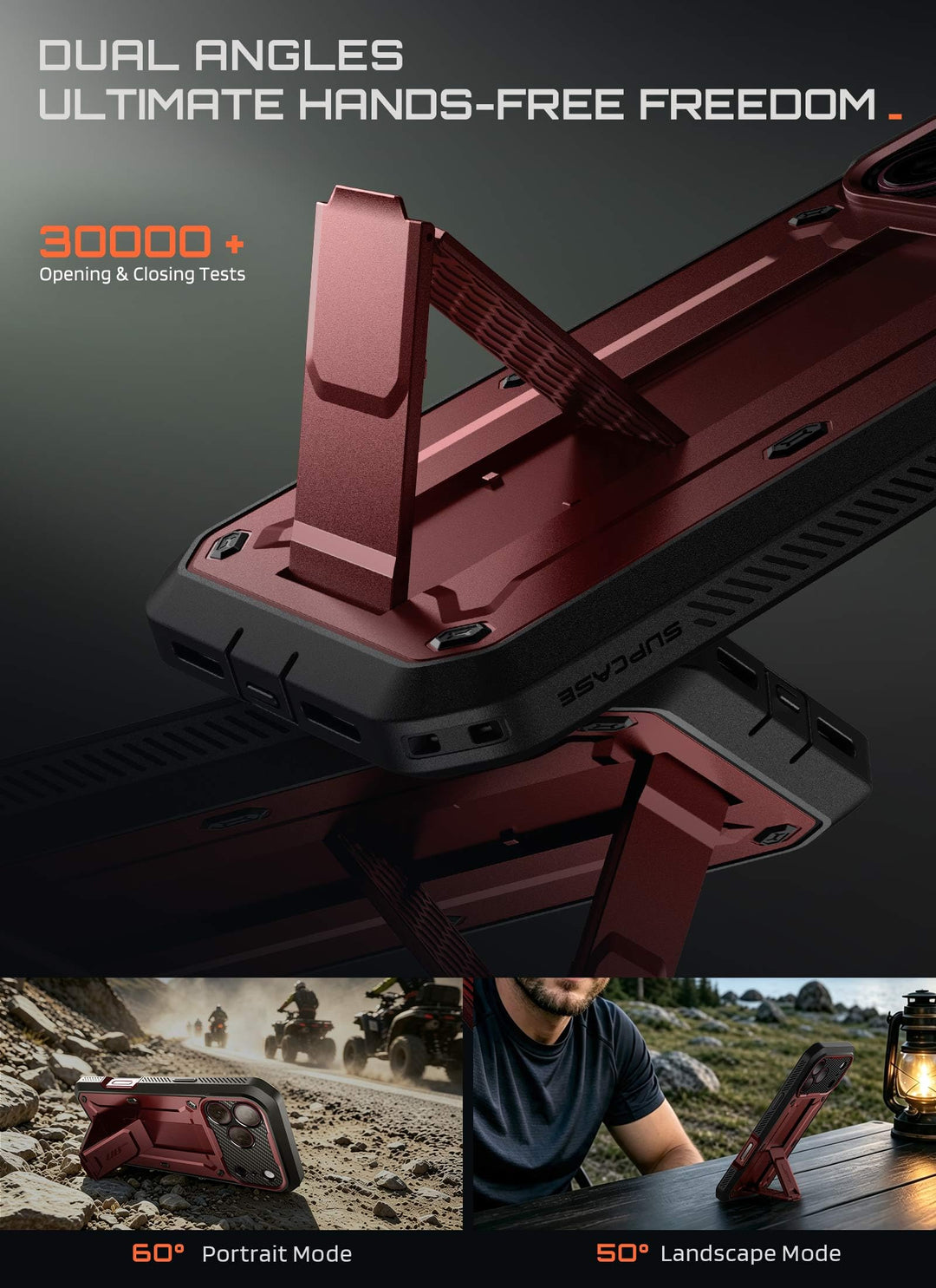 SUPCASE for iPhone Case, Belt Clip, Military-Grade Protection, Built-in Kickstand &amp; Screen Protector, Camera Control, Heavy-Duty Phone Case, Unicorn Beetle Pro