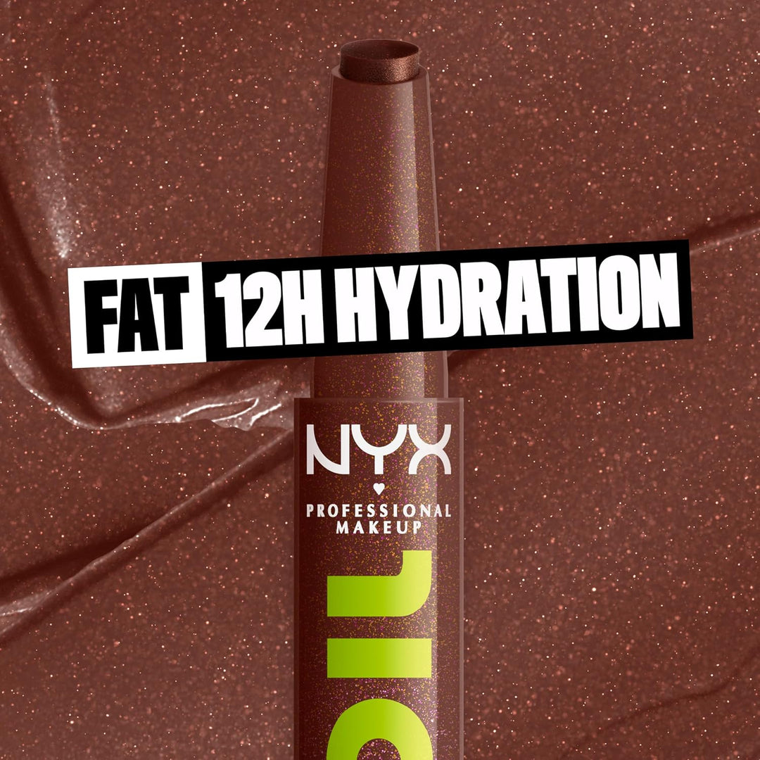 NYX PROFESSIONAL MAKEUP Fat Oil Slick Click, Lightweight, Buildable, Pigmented Vegan Lip Balm
