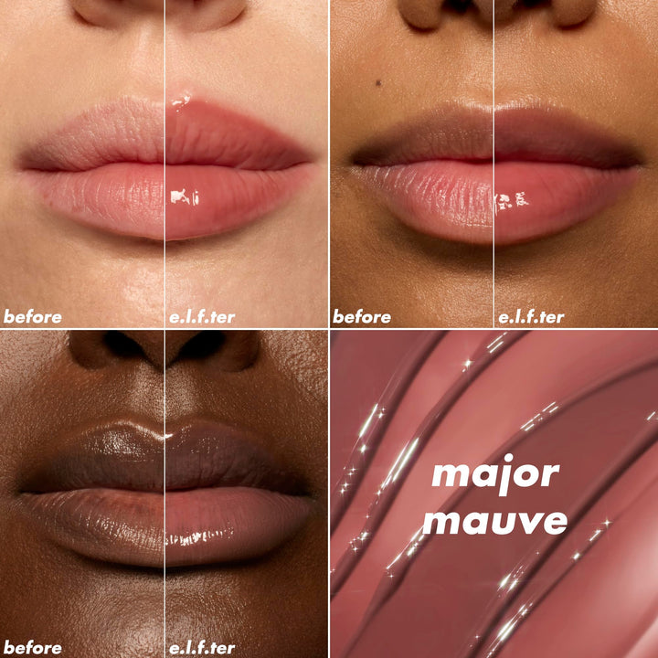 e.l.f. Glow Reviver Plumping Lip Oil, Tinted Lip Plumper For A High-Shine, Plump Finish, Infused With Jojoba Oil, Vegan &amp; Cruelty-Free, Apricot Feelings