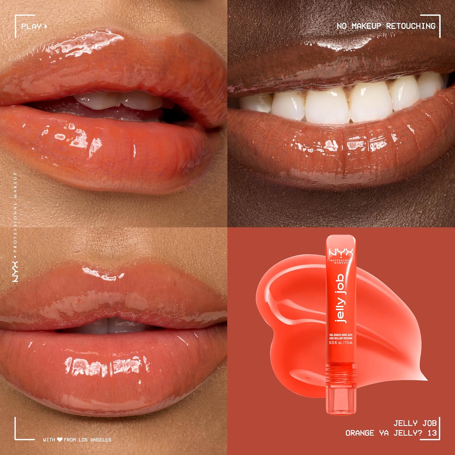 NYX PROFESSIONAL MAKEUP Jelly Job Lip Gloss, Lip Tint Gloss with Full-Bodied, Smoothing, and Hyper-Glossy Shine